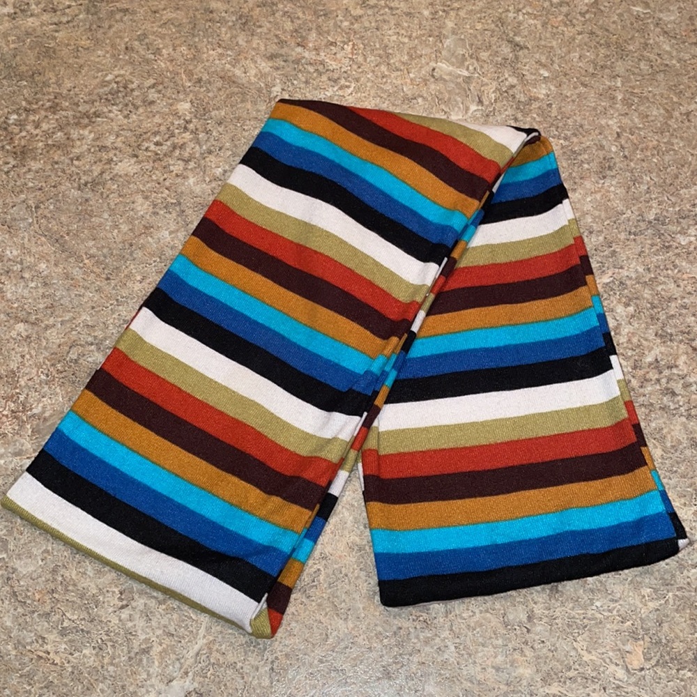 Striped Infinity Scarf Cozy Winter Knit Loop | Dark Academia • Whimsy Goth • Ski